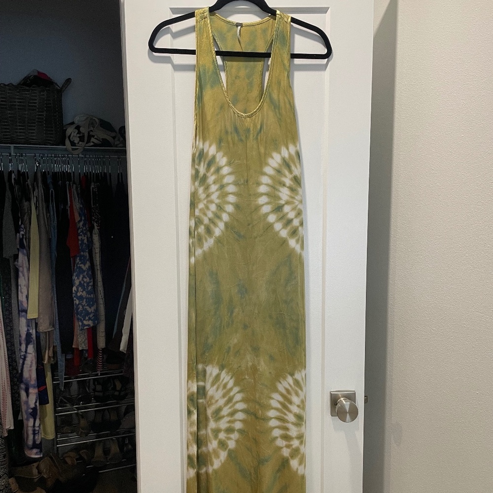 Young Fabulous & Broke Green Tie Dye Maxi Dress XS